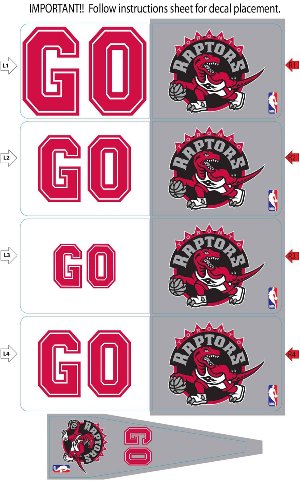 Toronto Raptors Animated 3-D Auto Spin-Flags