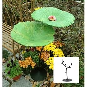 Two Tier Lotus Birdbath by 