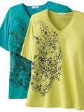Ulla Popken Ink Stamp Grommet Tee