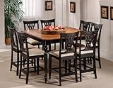Hillsdale Embassy Square Counter Height 9-Piece Dining Set, Rubbed Black, S ....