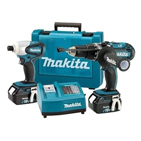 511JP87KFFL._SL500_AA280_ Makita LXT202 18-Volt Hammer Drill & Impact Driver Lithium-Ion Combo Kit