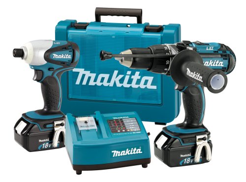 Makita LXT202 BHP451 18 Volt Hammer Drill & BTD140 18 Volt Impact Driver Lithium-Ion Combo Kit