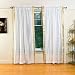 White 84-inch Rod Pocket Sheer Sari Curtain Panel (India) - Pair