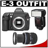 Olympus Evolt E-3 10.1MP Digital SLR Camera with Mechanical Image Stabilization with ED 12-60mm f/2.8-4.0 Lens and FL-50R Flash