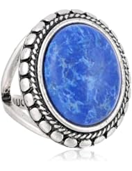 Lucky Brand "Frozen Lake" Blue Set Stone Ring, Size 7