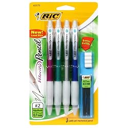 BIC Velocity Mechanical Pencil, Refillable, Medium Point (0.7 mm), 24 Pencils