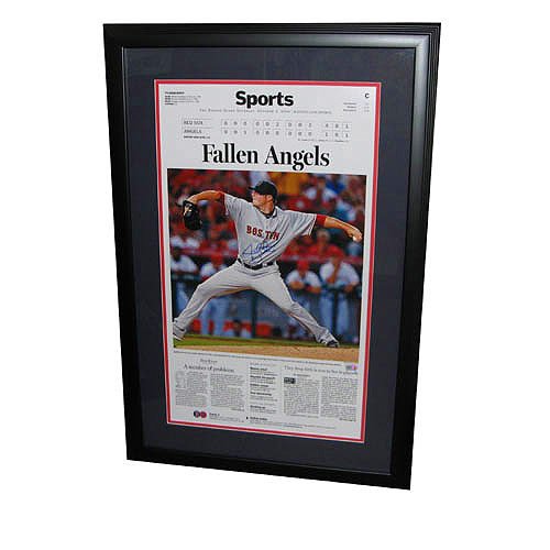 Boston Red Sox Jon Lester Autographed Framed Boston Globe Front Page