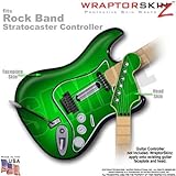 Colorburst Green WraptorSkinz Skin fits Rock Band Stratocaster Guitar for Nintendo Wii, XBOX 360, PS