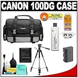 Canon 100DG Digital SLR Camera Case Gadget Bag + LP-E6 Battery + Tripod + A ....