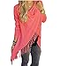 Women's Tassel Hem Crew Neck Knited Wraps Sweater Coat Outwear