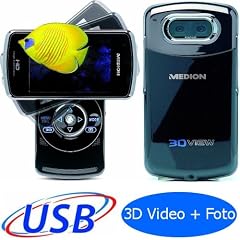 MEDION X47006 3D HD Camcorder 3,2" / 8,12cm LCD 5MP 3D Video & Foto USB HDMI 3D Video- und Bildaufnahmefunktion in Perfektion