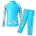 TFJH E 1PCS Girls Long Sleeve Swimsuit UPF 50+ Rashguard 4-5 Years S197 Blue