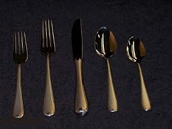 RIBBON EDGE FROSTED 5PC PLACE SET