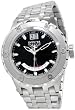 Stainless Steel Reserve Swiss Quartz 500M Diver Day Date Black Dial
