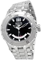 Stainless Steel Reserve Swiss Quartz 500M Diver Day Date Black Dial