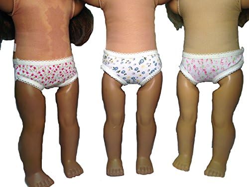 3 PC Flowered Underwear set for American Girl
