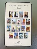 Cavallini Carte Postale Italian Theme Theme Tin of 18 (All Different!) Assorted Italy Vintage Look Postcards