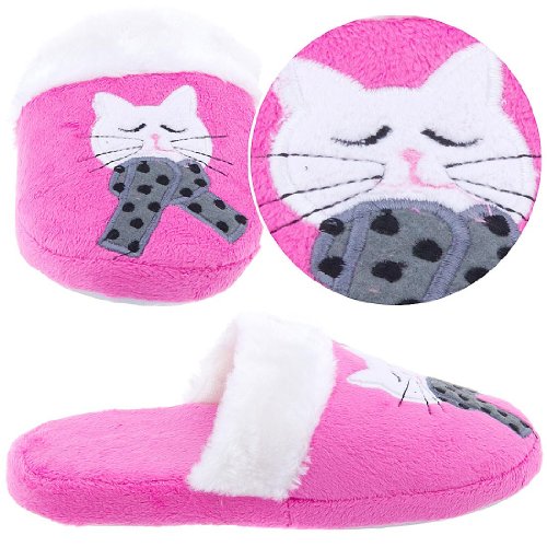 Dark Pink Cat Slippers for Women 9