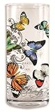 Michel Design Works Butterflies Glass Vase, 4 by 9-Inch