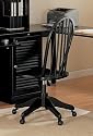 Windsor Style Spindle Back Black Swivel Office Chair w/Gas Lift