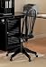 Windsor Style Spindle Back Black Swivel Office Chair w/Gas Lift