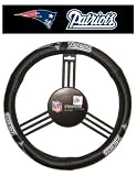 New England Patriots LEATHER Steering Wheel Cover