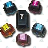 6 Chipped Compatible HP 363 Ink Cartridges (HP Ref C8721EE, C8771EE, C8772EE, C8773EE, C8774EE, C8775EE) from 'The Ink Squid': 1 x HP363Bk - Black; 1 X HP363C - Cyan/Blue; 1 X HP363M - Magenta (Red); 1 X HP363Y - Yellow; 1 X HP363LC - Light Cyan (Blue)/Photo Cyan (Blue); 1 X HP363LM - Light Magenta (Red)/Photo Magenta (Red). Fully Compatible with the HP Photosmart C5188. The Latest Chips, the Maximum ML Capacity of any Compatible Ink Cartridge. 2 Year Guarantee on all Cartridges.