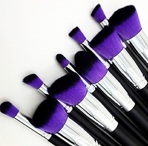 Kabuki 10 Pc Purple Makeup Brush Set