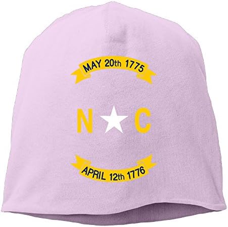 Unisex Flag Of New North Carolina Adult Fashion Hedging Cap Wool Beanies Cap Pink
