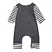 MIOIM Unisex Kids Baby Boy Girl Stripes Printed Romper Bodysuit Outfits