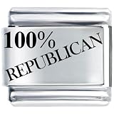 100% Republican Patriotic Usa Italian Charms - B0002ZUX3M