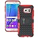 Samsung Galaxy S7 Edge Case, CoverON [Atomic Series] Hybrid Armor Cover Tough Protective Hard Kickstand Phone Case for Samsung Galaxy S7 Edge - Red