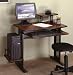 Network Computer Cart in Black and Cherry By Studio RTA Furniture