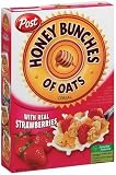 Post Honey Bunches of Oats Cereal with Real Strawberries, 13-Ounce Boxes (Pack of 4)