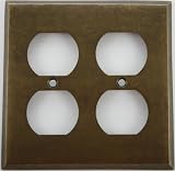 Aged Antique Brass 2 Gang Duplex Outlet Wall Plate