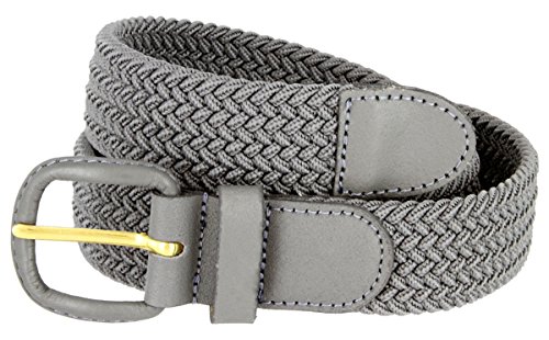 Luxury Divas Gray Braided Elastic Stretch Belt Size XX-Large