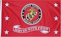 Marine "Served with Pride" Flag - 3 Foot By 5 Foot Polyester (NEW)