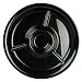 Excellant&eacute; Mica Black Collection 16-Inch Appetizer Platter, 3 Sectioned, Two-Toned