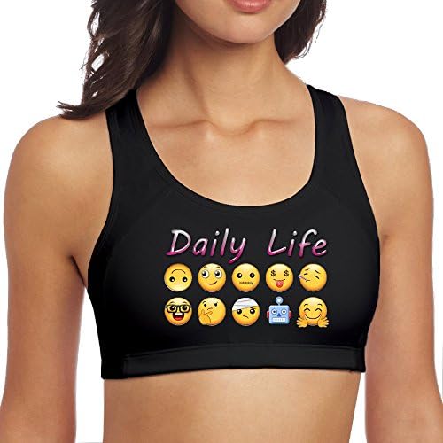 TIKE Women's Daily Life Emoij Face AOL Underwear Black Size S