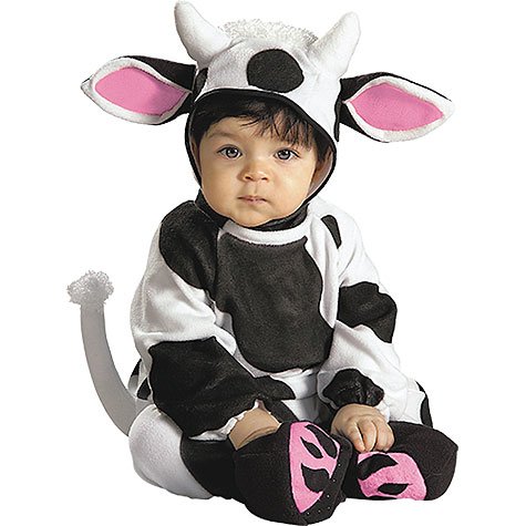 Rubies Costume Co. EZ-On Romper Costume, Cozy Cow, 6 to 12 Months