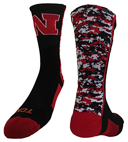 Nebraska Cornhuskers Digital Camo Crew Socks