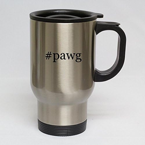 #pawg - Hashtag Silver 14oz Travel Mug
