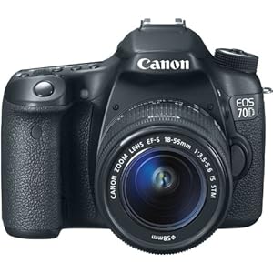 Canon EOS 70D 20.2 MP Digital SLR Camera with Dual Pixel CMOS AF and EF-S 18-55mm F3.5-5.6 IS STM Kit