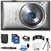 Canon PowerShot ELPH 300 HS 12 MP CMOS Digital Camera with Full 1080p HD Video (Silver) + 16GB Deluxe Accessory Kit
