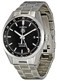TAG Heuer Men's WV2115.BA0787 Carrera Calibre 7 Twin Time Automatic Black Dial Steel Bracelet Watch