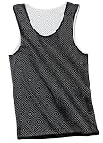 NEW Sport-Tek - Reversible Mesh Tank Black/White-XL