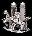 Arthur Court Horse Salt-and-Pepper Set in Stand