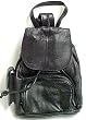 Black Napa Leather Mini Backpack Purse Shoulder Bag