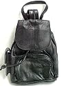 Black Napa Leather Mini Backpack Purse Shoulder Bag