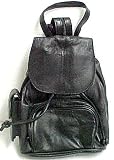Black Napa Leather Mini Backpack Purse Shoulder Bag